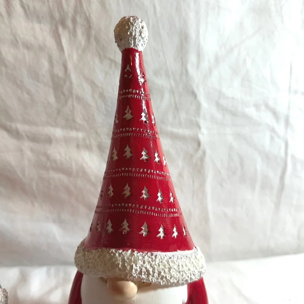 Unbranded Christmas Gnome Figurine Set Red Green Excellent  Holiday Decor Winter